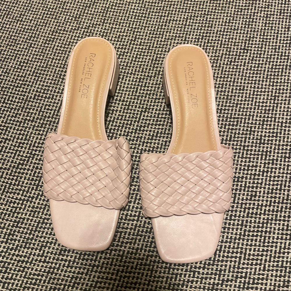 Rachel Zoe Nerida Blush Woven Sandals